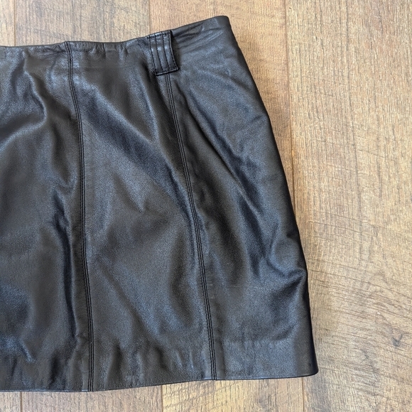 Vintage 90s Wilson's Maxima Leather Mini Skirt Minimalist Capsule - Picture 7 of 15
